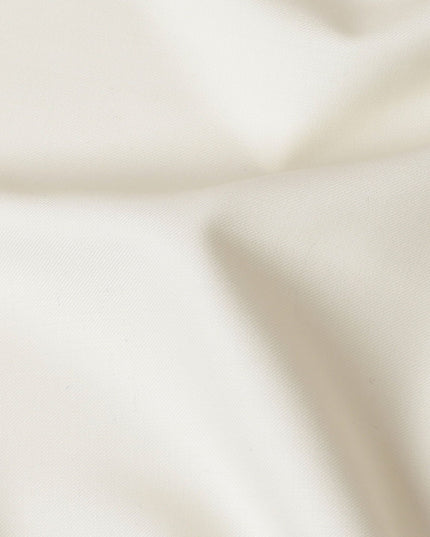Off white Premium plain Super 140's blended wool suiting fabric-D17279