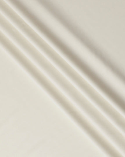 Off white Premium plain Super 140's blended wool suiting fabric-D17279
