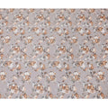 قماش كريب صناعي باللون الرمادي البيوتر مع طباعة متعددة الألوان بتصميم الأزهار-D15666