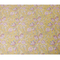 قماش كريب صناعي أصفر الهندباء مع طباعة متعددة الألوان بتصميم الأزهار-D15670