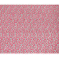 Hot pink synthetic crepe fabric with grey and maroon digital prints in floral design-D15782