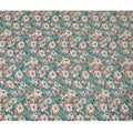 Goddess green synthetic crepe fabric with multi color digital prints in floral design-D15789
