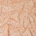 Peach cotton voile fabric with multicolor print in floral design-D16415