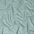 Multicolor synthetic silk fabric with same tone embroidery having sequins in stripe design-D16423 Regal Fabrics