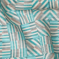 Multicolor synthetic silk fabric with same tone embroidery having sequins in stripe design-D16423 Regal Fabrics