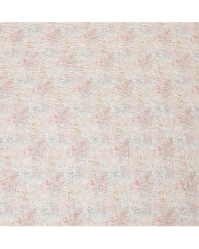 Mink grey cotton satin fabric multicolor print in abstract design-D16772 Regal Fabrics