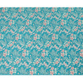 Ocean blue cotton satin fabric with multicolor print in floral design-D16774