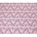Light pink cotton satin fabric with multicolor print in floral design-D16788