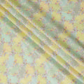 Multicolor Premium pure cotton silk fabric with same tone embrodiery in floral design-D16859