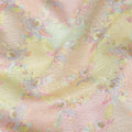Multicolor Premium pure cotton silk fabric with same tone embrodiery in floral design-D16860