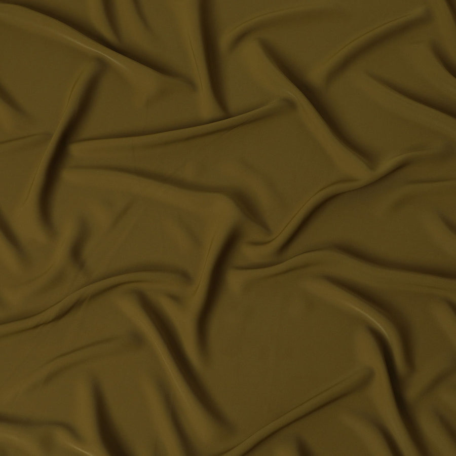 Light olive plain synthetic stretchable barbie crepe fabric-D17011