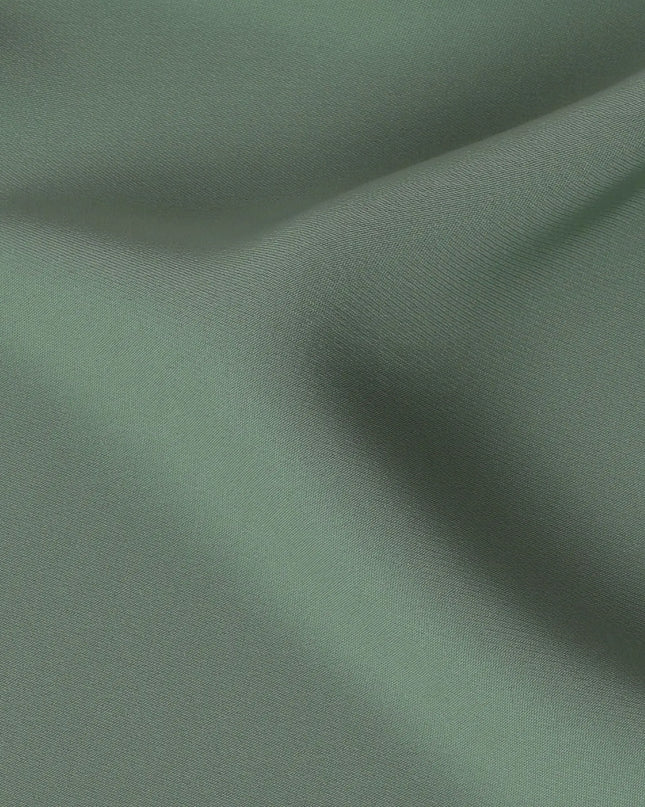 Sage green plain synthetic stretchable barbie crepe fabric-D17016 Regal Fabrics