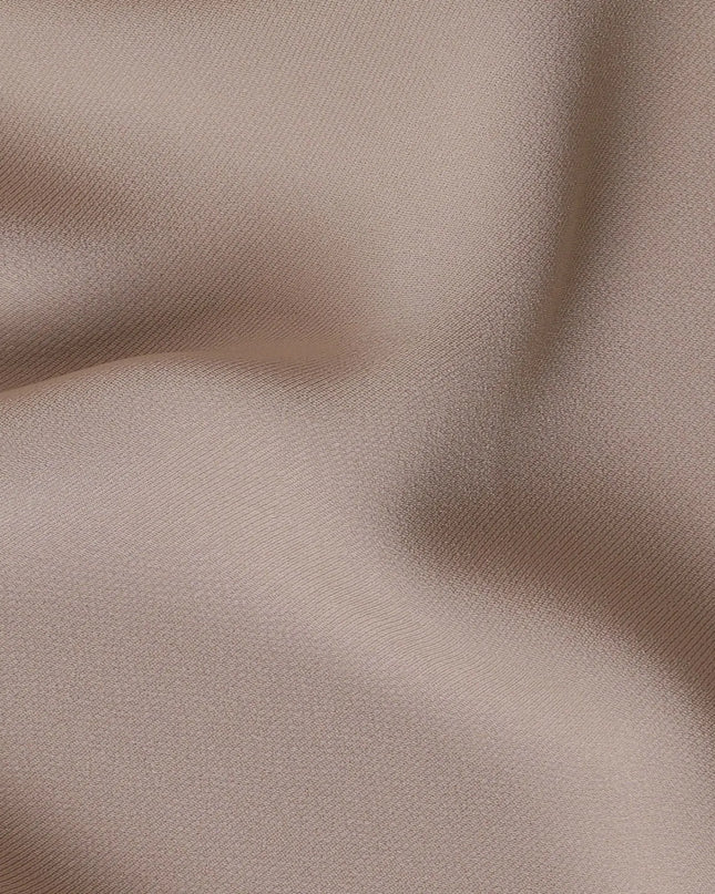 Pale brown plain synthetic stretchable barbie crepe fabric-D17025 Regal Fabrics