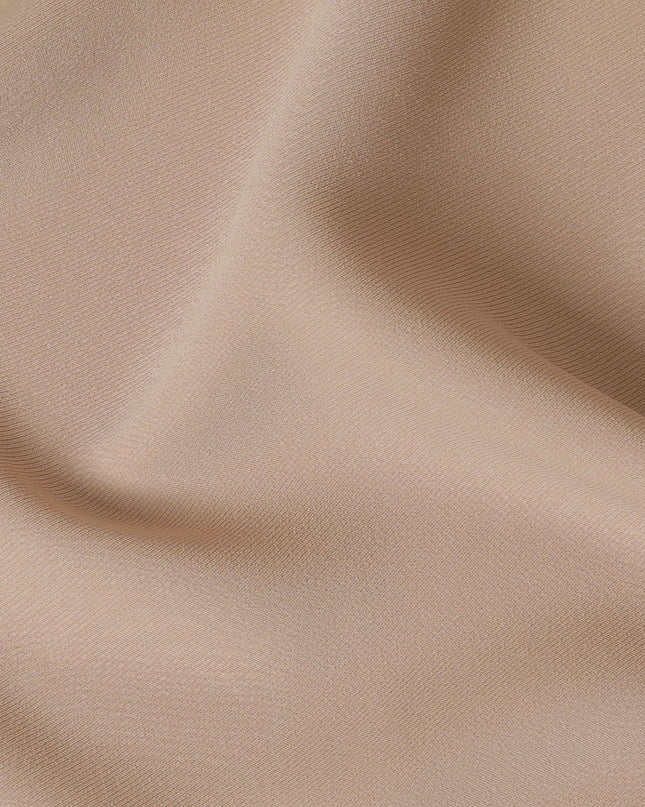 Khaki beige plain synthetic stretchable barbie crepe fabric-D17026