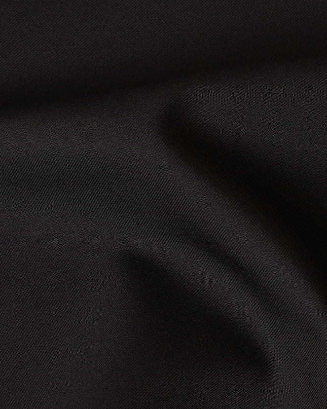 Dark brown Plain Premium pure Super 150's Italian All wool Suiting fabric in self design-D17281