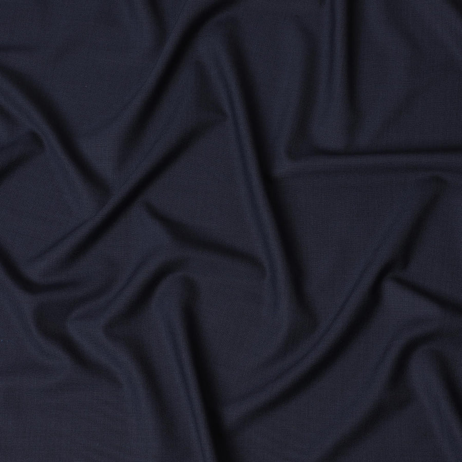 Navy blue Premium pure Super 150's Italian All wool Suiting fabric in self design-D17285 Regal Fabrics