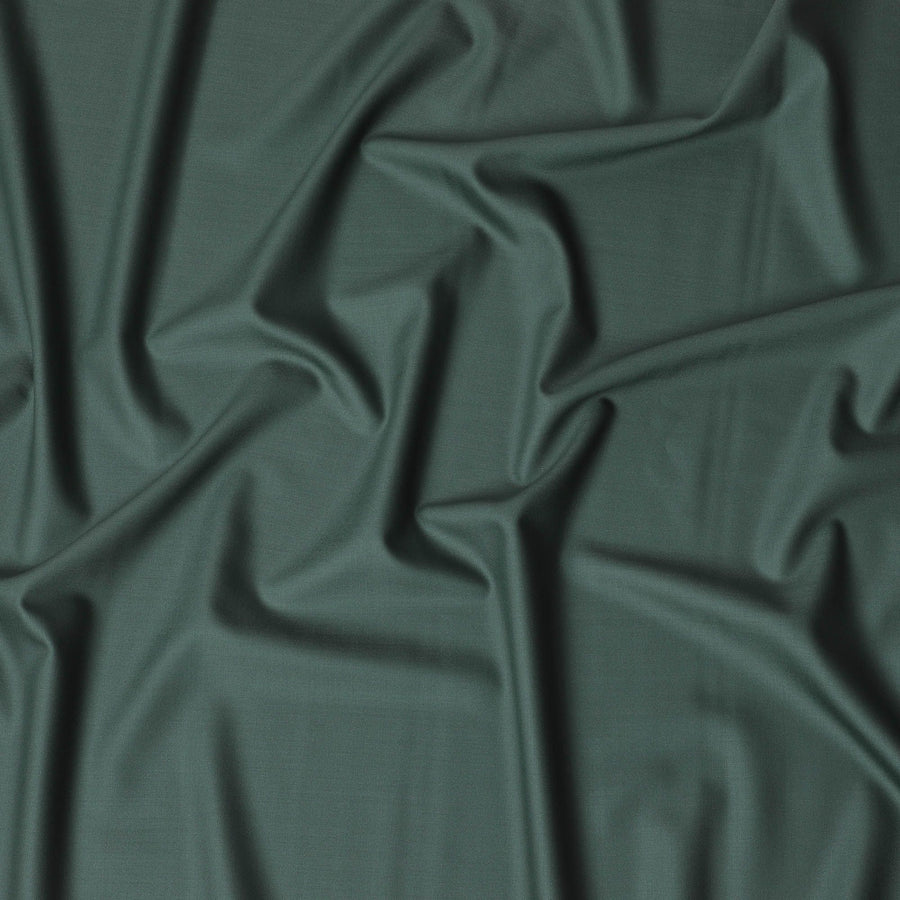 قماش Hunter Green Plain Premium Pure Super 150's English مصنوع بالكامل من الصوف -D17286