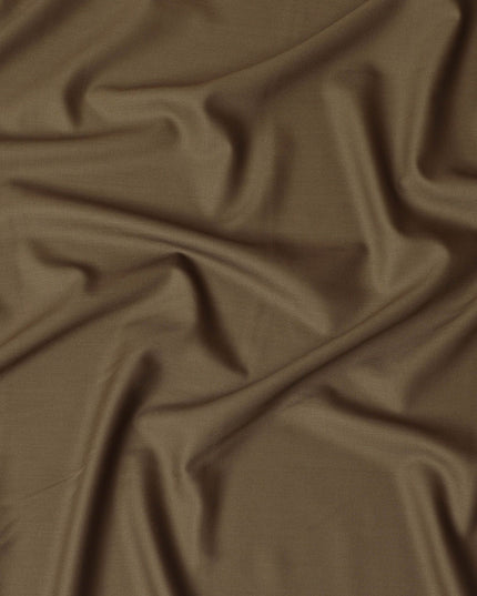 قماش بني خردل عادي ممتاز نقي سوبر 150 من الصوف الإنجليزي - D17287