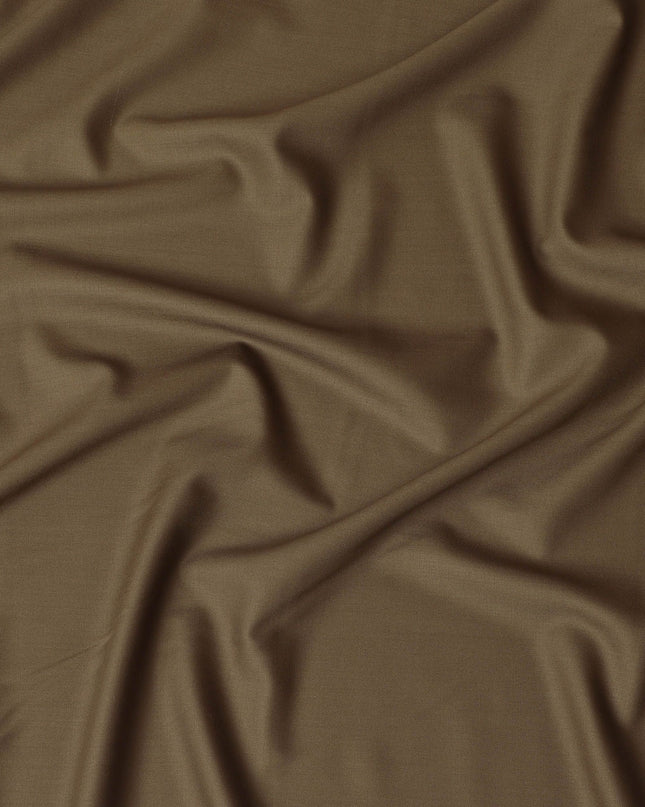 Mustard brown Plain Premium Pure Super 150's English All wool suiting fabric-D17287
