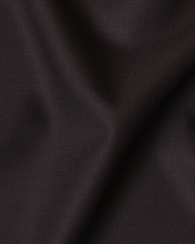 Dark brown Plain Premium Pure Super 150's English All wool suiting fabric-D17290