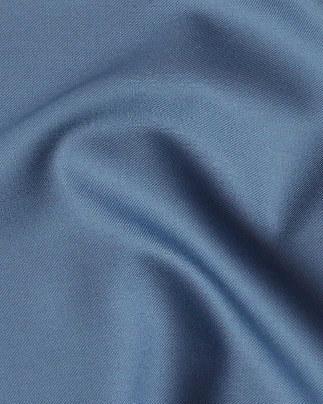 Stone blue Plain Premium Pure Super 150's English All wool suiting fabric-D17291