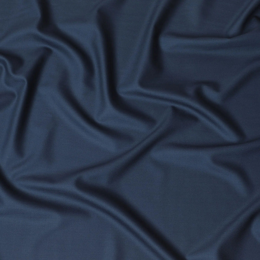 Navy blue Plain Premium Pure Super 150's English All wool suiting fabric-D17292 Regal Fabrics