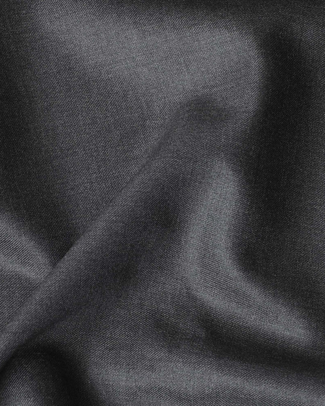 رمادي فحمي عادي سوبر 150 ميرينو الإيطالي قماش مناسب بالكامل من الصوف -D17298