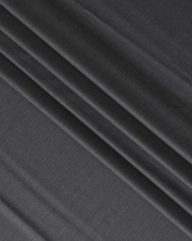 رمادي فحمي عادي سوبر 150 ميرينو الإيطالي قماش مناسب بالكامل من الصوف -D17298