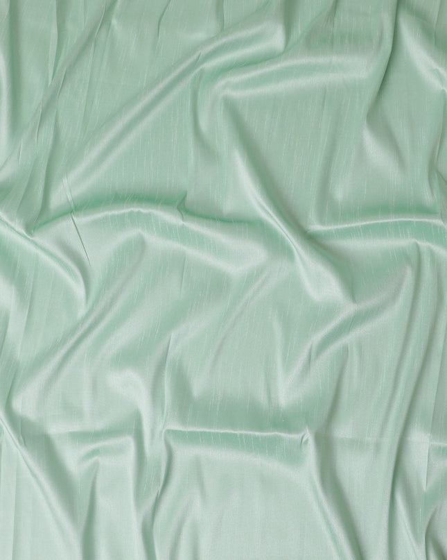 قماش حرير خام صناعي عادي باللون الأخضر النعناعي-D17311 (2.75 متر)