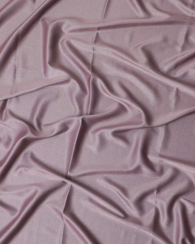 Onion purple plain synthetic crepe fabric with shimmer-D17312 (3 mtrs) Regal Fabrics