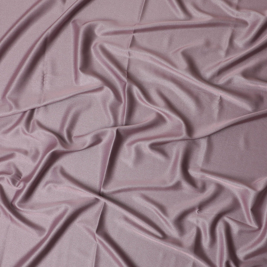 Onion purple plain synthetic crepe fabric with shimmer-D17312 (3 mtrs)