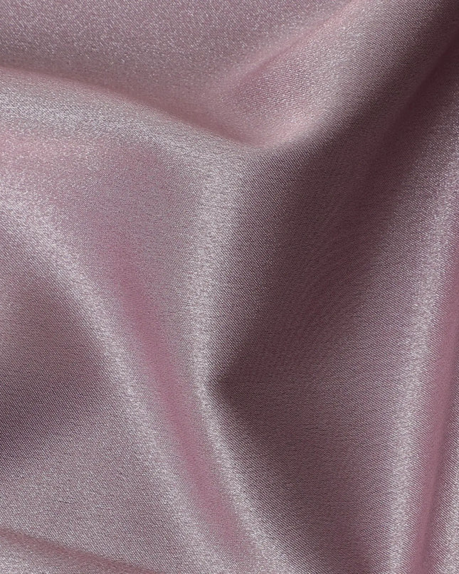 Onion purple plain synthetic crepe fabric with shimmer-D17312 (3 mtrs) Regal Fabrics