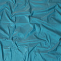 Turquoise blue plain synthetic raw silk fabric-D17314 (2.75 mtrs)