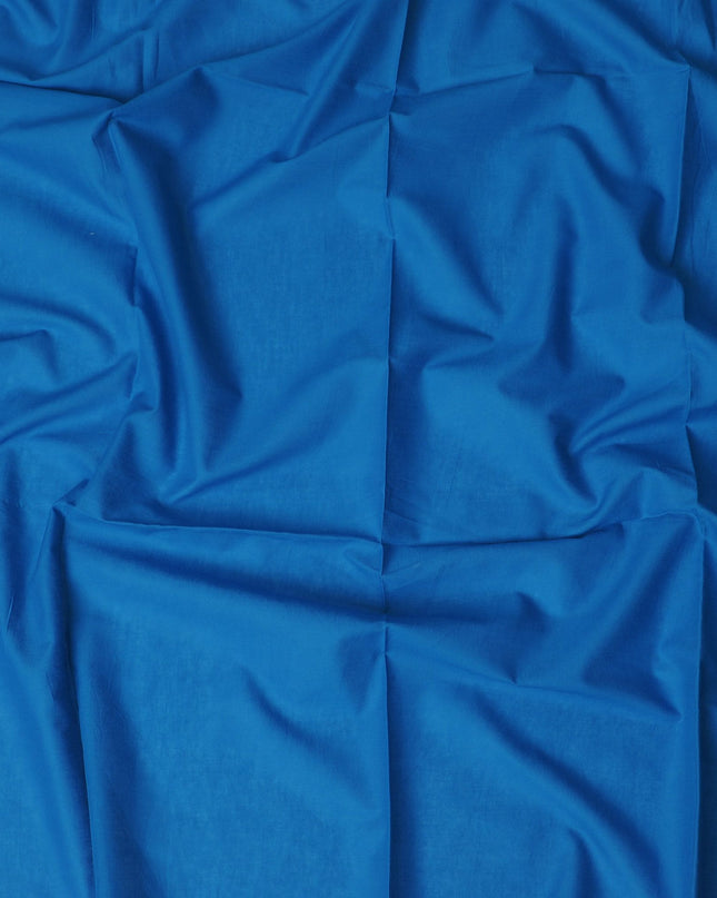 Azure plain synthetic cotton fabric-D17331 (2 mtrs)