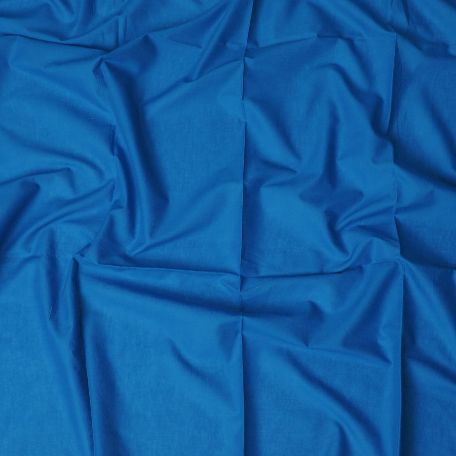 Azure plain synthetic cotton fabric-D17331 (2 mtrs)