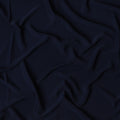 Navy blue plain synthetic crepe fabric-D17332 (3 mtrs)