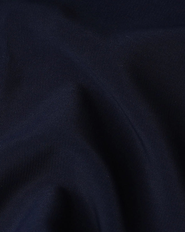 Navy blue plain synthetic crepe fabric-D17332 (3 mtrs) Regal Fabrics