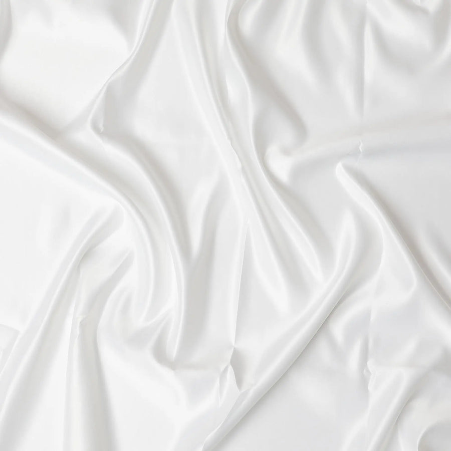 Off white plain synthetic bridal satin fabric-D17334 (2.75 mtrs) Regal Fabrics