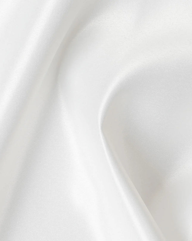 Off white plain synthetic bridal satin fabric-D17334 (2.75 mtrs) Regal Fabrics