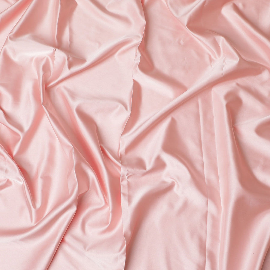 Salmon pink plain synthetic taffeta fabric-D17336 (3 mtrs)