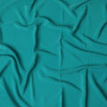 Jade blue plain synthetic crepe fabric-D17350 (1.6 mtrs)