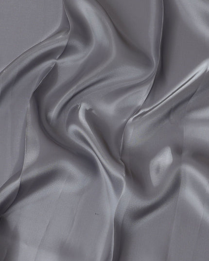 Grey plain synthetic organza fabric-D17352 (2.25 mtrs)