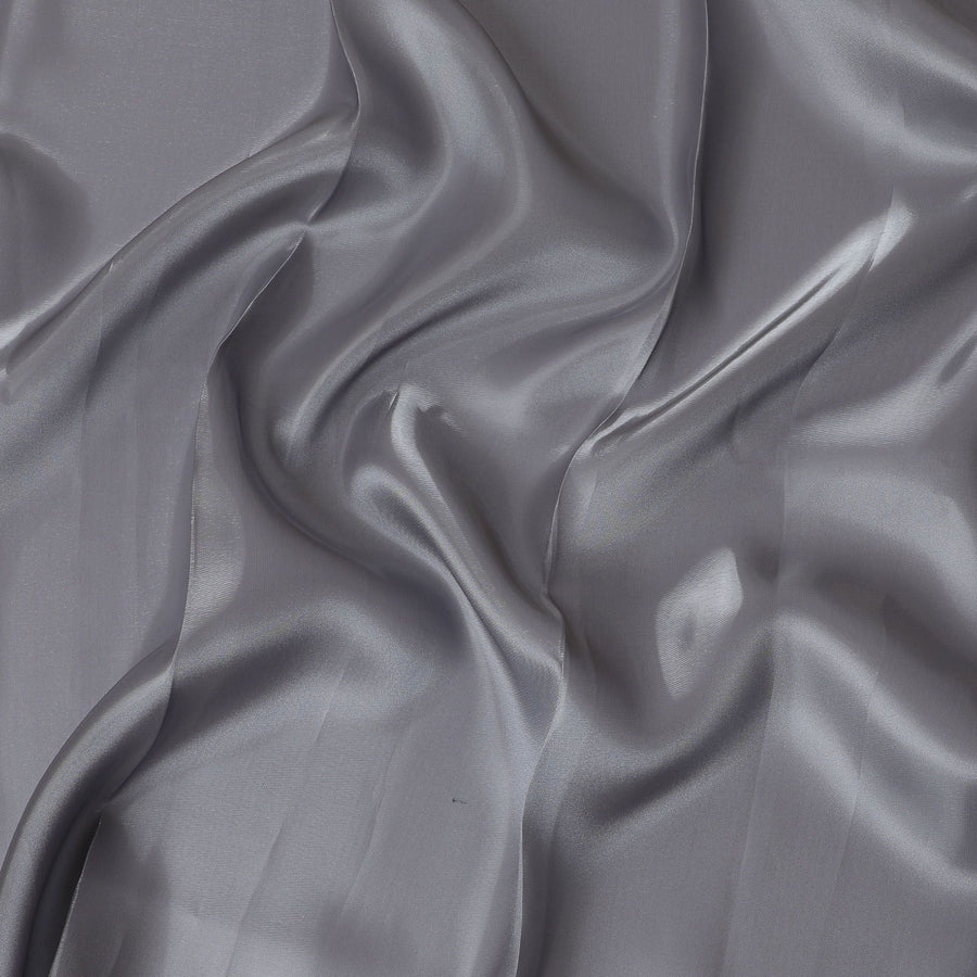 Grey plain synthetic organza fabric-D17352 (2.25 mtrs)