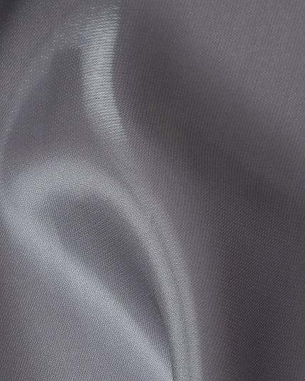 Grey plain synthetic organza fabric-D17352 (2.25 mtrs)