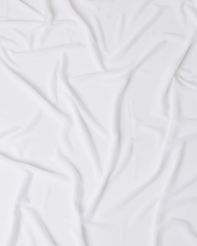 Off white Plain synthetic georgette fabric-D17354 (3 mtrs) Regal Fabrics