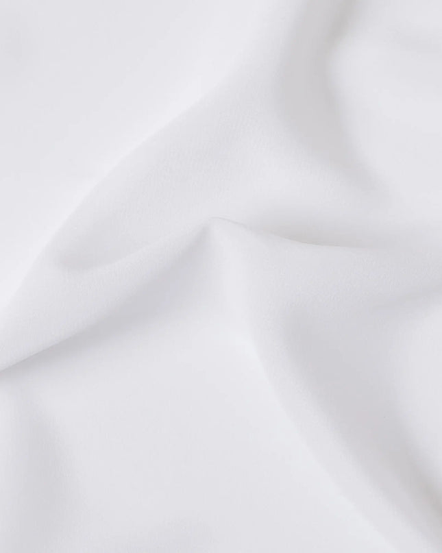 Off white Plain synthetic georgette fabric-D17354 (3 mtrs) Regal Fabrics