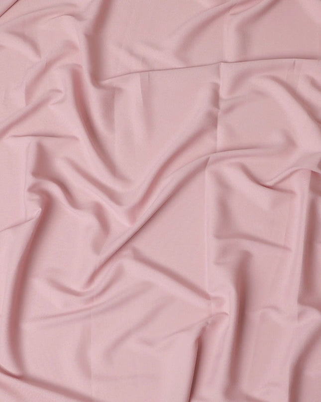 Rose plain  synthetic crepe fabric-D17356 (2.5 mtrs) Regal Fabrics