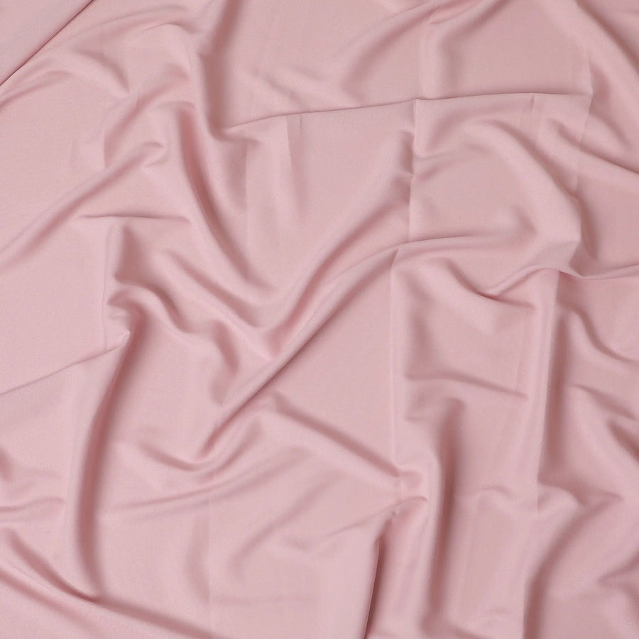 Rose plain  synthetic crepe fabric-D17356 (2.5 mtrs) Regal Fabrics