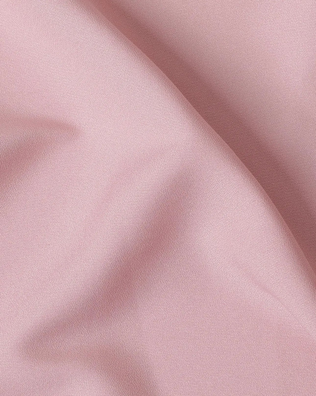 Rose plain  synthetic crepe fabric-D17356 (2.5 mtrs) Regal Fabrics