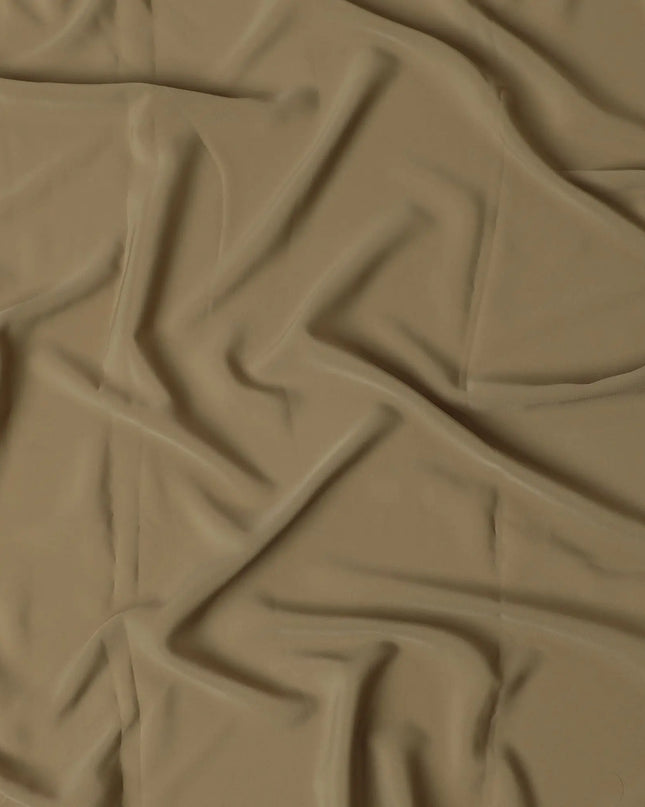 Olive green Plain synthetic crepe fabric-D17357 (3.25 mtrs) Regal Fabrics
